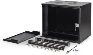DIGITUS Netzwerk-Set 483 mm 19" - 9HE, 540x400 mm BxT sw - Szafy rack - miniaturka - grafika 1