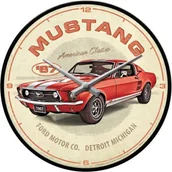 Zegary - Zegar ścienny Ford Mustang GT 1967 - miniaturka - grafika 1