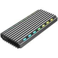 Pozostałe akcesoria sieciowe - GEMBIRD EE2280-U3C-03 Obudowa USB 3.1 dla dysków M.2 NVMe podświetlana aluminiowa - miniaturka - grafika 1