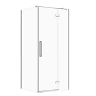 Kabiny prysznicowe - Kabina prysznicowa Cersanit Crea 90x80x200 prostokątna lewa chrom transparentne S601-293 - miniaturka - grafika 1