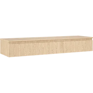 Mexen Rivel szafka łazienkowa podumywalkowa 160 cm z blatem, 1 szuflada, ryflowana , dąb - 91A20-16023-1-BFC81 - Szafki łazienkowe - miniaturka - grafika 1