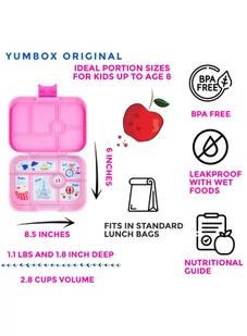 Lunchbox do szkoły Yumbox Original - Fifi pink / Paris tray - Lunch boxy - miniaturka - grafika 4