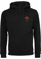Bluzy męskie - Mister Tee Męska bluza z kapturem z różą, czarny, XS - miniaturka - grafika 1
