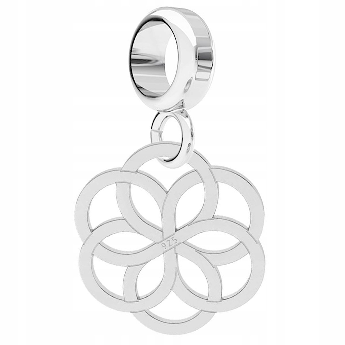 Charms Srebrny Ażurowa Rozeta Wzór Ażur Rozetka Kwiat Kwiatek SREBRO 925