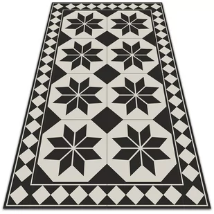 Dywan balkonowy wzór Czarno-białe gwiazdy 150x225 cm - Dywany zewnętrzne - miniaturka - grafika 1