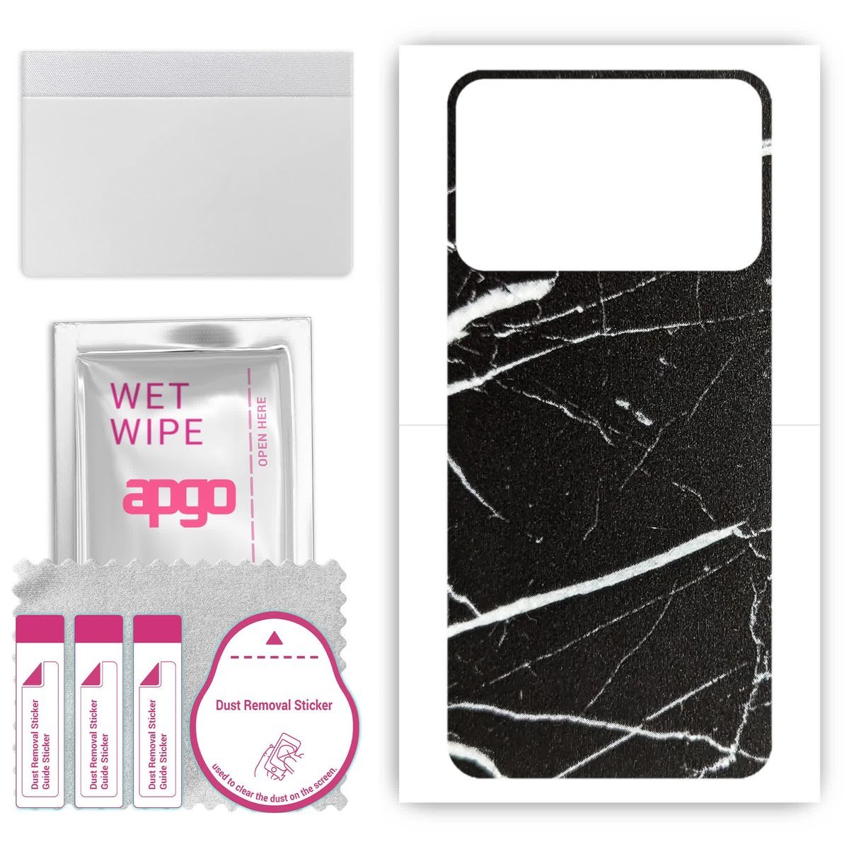 Folia naklejka skórka strukturalna na TYŁ do Realme V30T - Marmur Ciemny - apgo SKINS