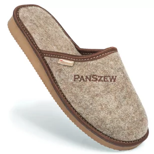 PanSzew Kapcie Męskie z WEŁNY NATURALNEJ Góralskie Pantofle PREMIUM Szare 40-46 - Kapcie męskie - miniaturka - grafika 1
