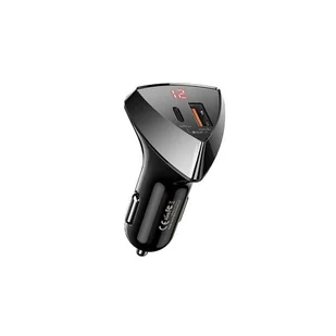 Remax Alien II ładowarka samochodowa USB / USB Typ C 45W Power Delivery Quick Charge czarny (RCC232 black) RCC232 black - Ładowarki samochodowe - miniaturka - grafika 1