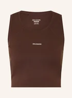 Koszulki i topy damskie - Salomon Tank Top Shakeout Blizz braun - miniaturka - grafika 1