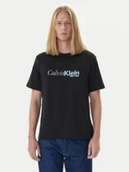Koszulki męskie - Calvin Klein T-Shirt LV04RD822G Czarny Regular Fit - miniaturka - grafika 1