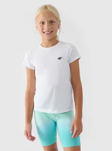 4F T-shirt gładki dziewczęcy - biały 134 (8-9 lat) - Koszulki dla dziewczynek 4F T-shirt gładki dziewczęcy - biały 134 (8-9 lat) - Koszulki dla dziewczynek - miniaturka - grafika 1