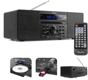 Audizio Radioodtwarzacz PRATO ALL-IN-ONE USB CD / DAB+ czarny one size - Radioodtwarzacze - miniaturka - grafika 1