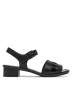 Sandały damskie - Rieker Sandały 62685-00 Czarny - miniaturka - grafika 1