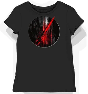 Koszulka damska czarna z nadrukiem czerwonej plazmowej klingi S - Koszulki i topy damskie - miniaturka - grafika 1