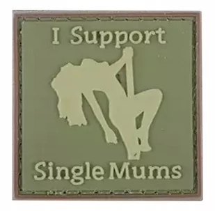 Naszywka 3D I Support Single Mums - olive (GFT-30-009550) G GFT-30-009550 - Odzież taktyczna i umundurowanie - miniaturka - grafika 1