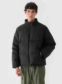 Kurtki męskie - Męska kurtka zimowa z wypełnieniem naturalnym Outhorn OTHWAW24TDJAM656 - czarna - miniaturka - grafika 1