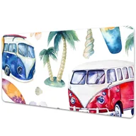 Podkładki na biurko - Podkładka mata ochrona biurka Surfer Plaża 90x45cm - miniaturka - grafika 1