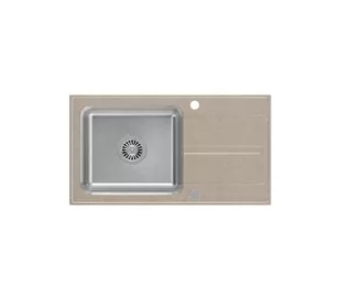 Quadron FUS_R7843BE Ralph 111 Fusion river sand - beżowy - granitowy - wpuszczany - ociekacz - Zlewozmywaki - miniaturka - grafika 1