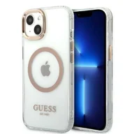 Etui i futerały do telefonów - Guess GUHMP13MHTRMD iPhone 13 6,1` złoty/gold hard case Metal Outline Magsafe - miniaturka - grafika 1