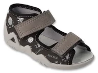 Buty dla chłopców - Kapcie dziecięce Befado 350P054 sandałki chłopięce skórzana wkładka-24 - miniaturka - grafika 1