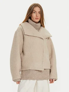 Gina Tricot Kurtka przejściowa 22613 Beżowy Oversize - Kurtki damskie - miniaturka - grafika 1