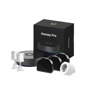 Centrala inteligentnego domu Homey Pro + 3x Moduł wykonawczy FIBARO Double Switch 2 + 2x Czujnik ruchu i światła Aqara + Gniazdko Aqara+ - Systemy inteligentnych domów - miniaturka - grafika 1