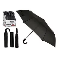 Parasole - BigBuy Home S3606348 Składany parasol przeciwdeszczowy, Czarny, Podróżny, 35 cm, czarny, klasyczny - miniaturka - grafika 1