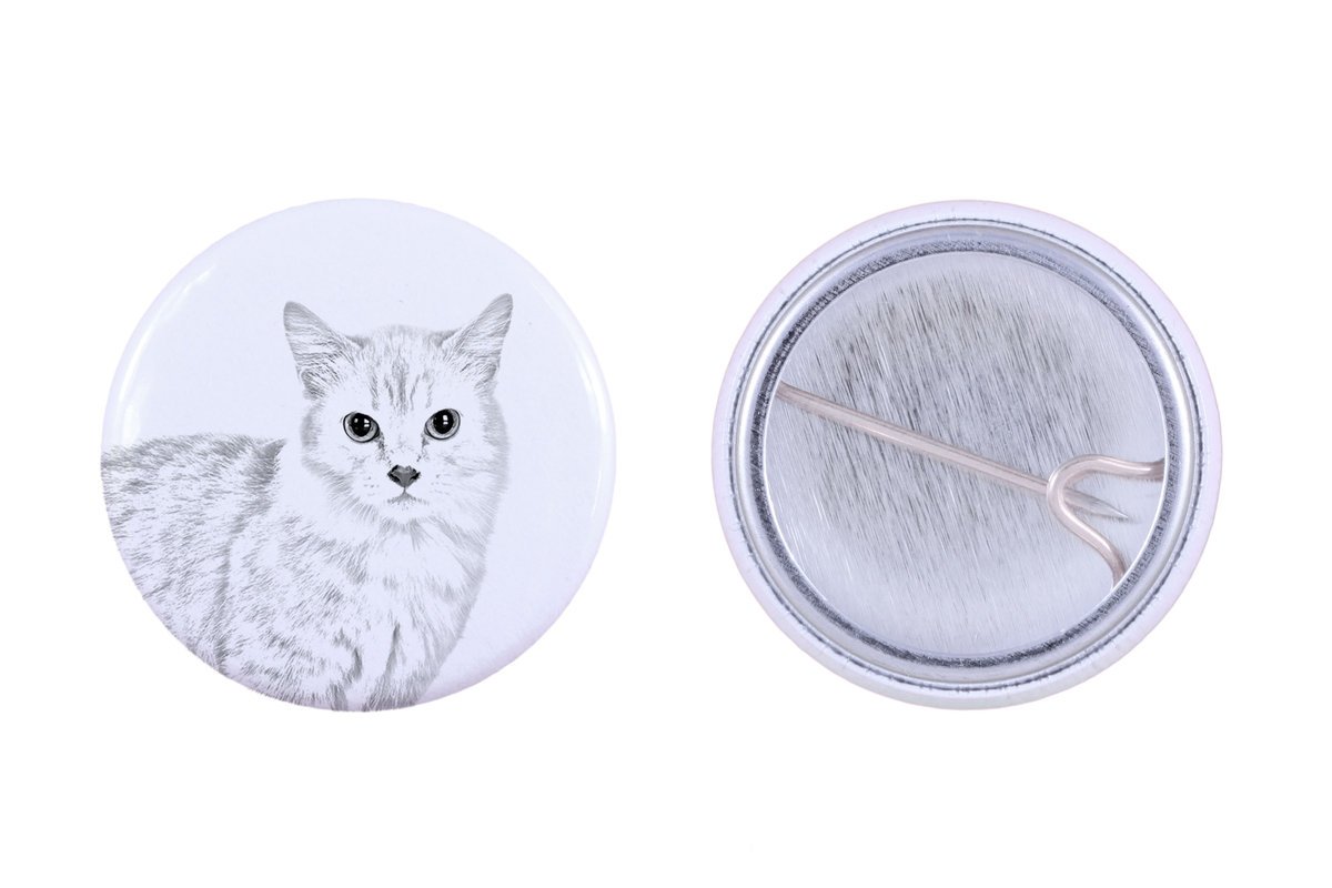 Kot Munchkin - ozdoba plecaka, personalizowana przypinka, idealny gadżet dla miłośników zwierząt marki Art-Dog