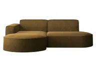 Narożniki - Sofa w kształcie L Modena narożnik tkanina Neve jasnobrązowy lewy - miniaturka - grafika 1