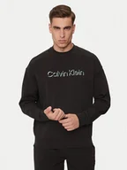 Bluzy męskie - Calvin Klein Bluza Shadow Embosed Logo K10K113081 Czarny Regular Fit - miniaturka - grafika 1