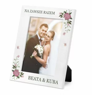 Ramka na zdjęcia biała z nadrukiem dla pary na ślub - Ramki na zdjęcia - miniaturka - grafika 1