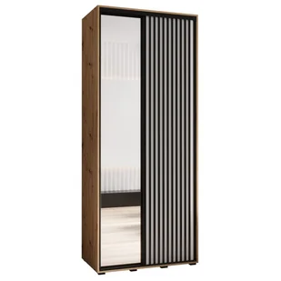 Szafa przesuwna z lustrem wysoka Lanko 2 120 głębokość 45 cm wysokość 235,2 cm - Szafy - miniaturka - grafika 1
