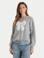 Swetry damskie - Vero Moda Sweter Ivory 10342072 Szary Regular Fit - miniaturka - grafika 1