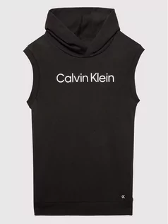 Sukienki i spódniczki dla dziewczynek - Calvin Klein Jeans Sukienka codzienna Institutional Logo IG0IG01421 Czarny Relaxed Fit - grafika 1