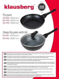 SK PATELNIA Z POWŁOKĄ MARMUROWĄ NON-STICK 24CM KLAUSBERG KB-7689 emix - Patelnie - miniaturka - grafika 8