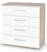 Inne meble do salonu - Minimalistyczna komoda Kaloe C4 - biała + dąb sonoma - miniaturka - grafika 1