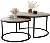 Ławy i stoliki kawowe - Komplet 2 Stolików Kawowych Typu 2W1 Kaszmir H6-P91 - miniaturka - grafika 1