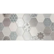 Płytki ceramiczne - Dekor ścienny Pinia grey 22,3 x 44,8 Gat.1 - miniaturka - grafika 1