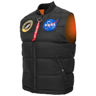 Kamizelka Alpha Industries NASA 118124 03 - Czarna M - Odzież taktyczna i umundurowanie - miniaturka - grafika 1