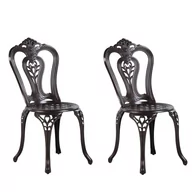 Fotele i krzesła ogrodowe - Shumee Zestaw 2 krzeseł ogrodowych brązowy BOVINO 250124 - miniaturka - grafika 1