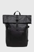 Plecaki - Strellson plecak męski kolor czarny duży gładki - miniaturka - grafika 1