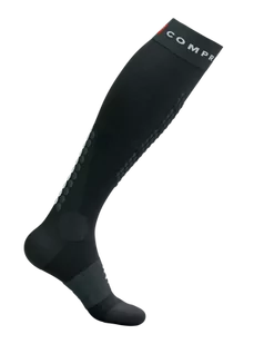 COMPRESSPORT Skarpety kompresyjne narciarskie ALPINE SKI FULL SOCKS black/steel grey - Skarpetki sportowe męskie - miniaturka - grafika 3