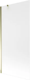 Mexen Next parawan nawannowy 1-skrzydłowy 90 x 150 cm, szron, złoty - 895-090-000-00-30-50 - Parawany nawannowe - miniaturka - grafika 1