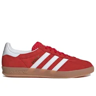 Buty sportowe męskie - Buty męskie adidas Gazelle Indoor JI2063 - czerwone - miniaturka - grafika 1