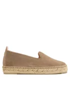 Espadryle damskie - Manebi Espadryle Suede Flat Espadrilles K 1.9 N0 Brązowy - miniaturka - grafika 1
