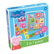 Gry planszowe - Świnka Peppa 3w1 Lotto, Domino, Memo - miniaturka - grafika 1