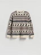 Swetry męskie - Reserved - Sweter ze świątecznym motywem - wielobarwny - miniaturka - grafika 1