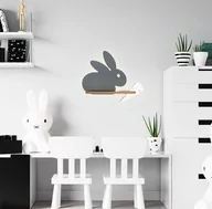 Lampy ścienne - Candellux Lampa kinkiet półeczka 5W LED 4000K IQ Kids Rabit szary 21-85184 21-85184 - miniaturka - grafika 1