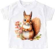 Koszulki dla dziewczynek - Koszulka z wiewiórką dla dziecka wiewiórka6 - miniaturka - grafika 1