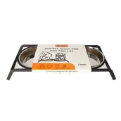 Miski dla psów - DINGO-zestaw metalowy dla kota-2x280 ml - miniaturka - grafika 1